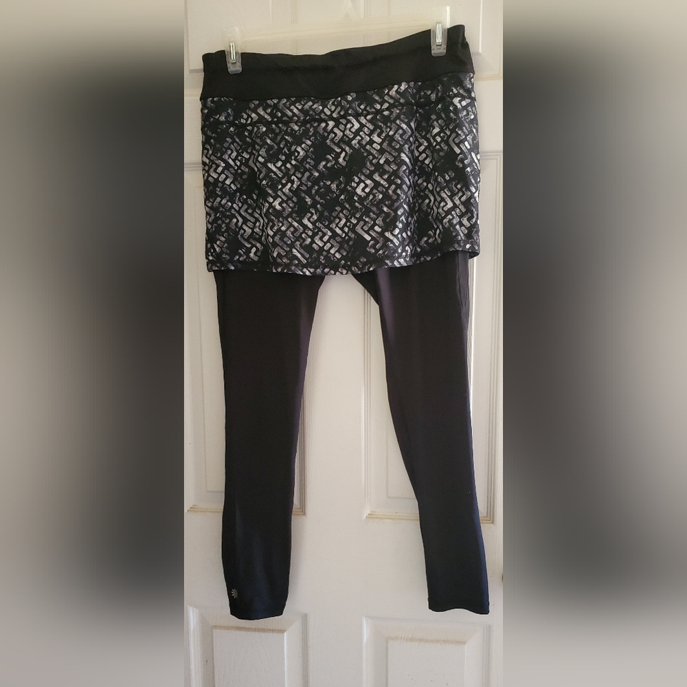 Athleta Black Skirted Leggings